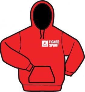 Hoodie White/Red