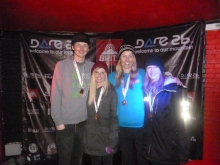 Slopestyle medal winners! Rich, Katie, Coz & Kate. Photo: Rich Murray