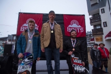 Snowboard slopestyle men's podium 