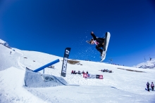 Lewis Sonvico in the rail jam