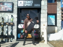 Logan so proud of his reshaped board!